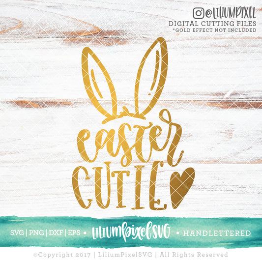 Cutie Bunny - SVG PNG DXF EPS Cut File • Silhouette • Cricut • More