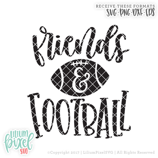 Friends and Football - SVG PNG DXF EPS Cut File • Silhouette • Cricut • More