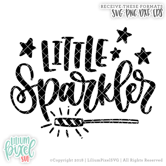 Little Sparkler  - SVG PNG DXF EPS Cut File • Silhouette • Cricut • More