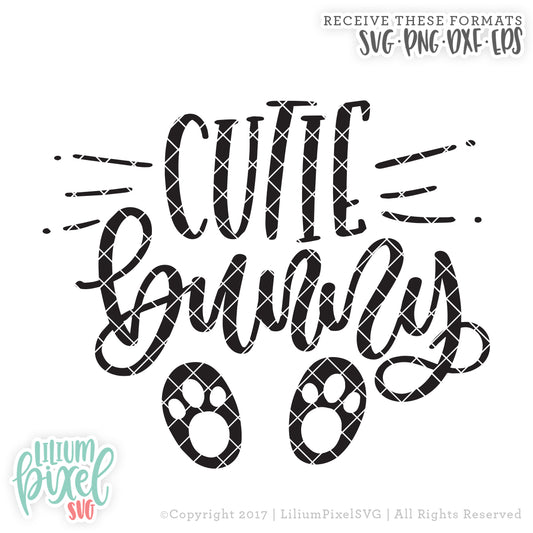 Cutie Bunny Feet - SVG PNG DXF EPS Cut File • Silhouette • Cricut • More