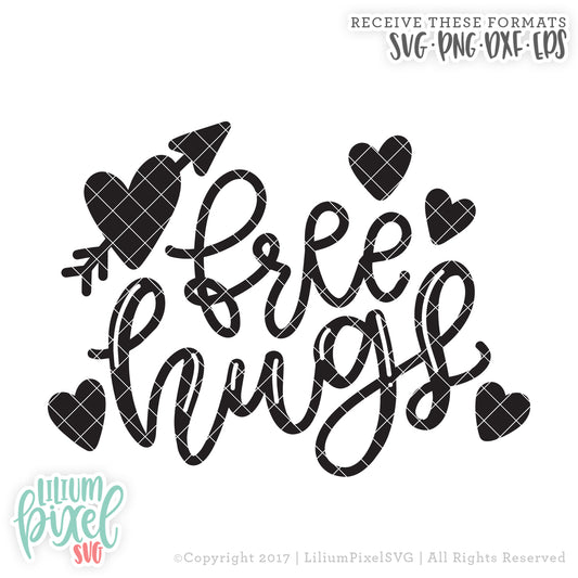 Free Hugs - SVG PNG DXF EPS Cut File • Silhouette • Cricut • More