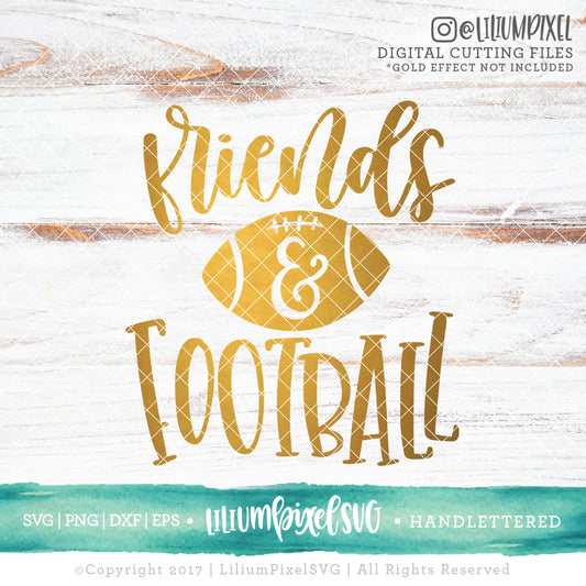 Friends and Football - SVG PNG DXF EPS Cut File • Silhouette • Cricut • More
