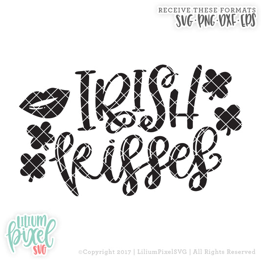 Irish Kisses - SVG PNG DXF EPS Cut File • Silhouette • Cricut • More