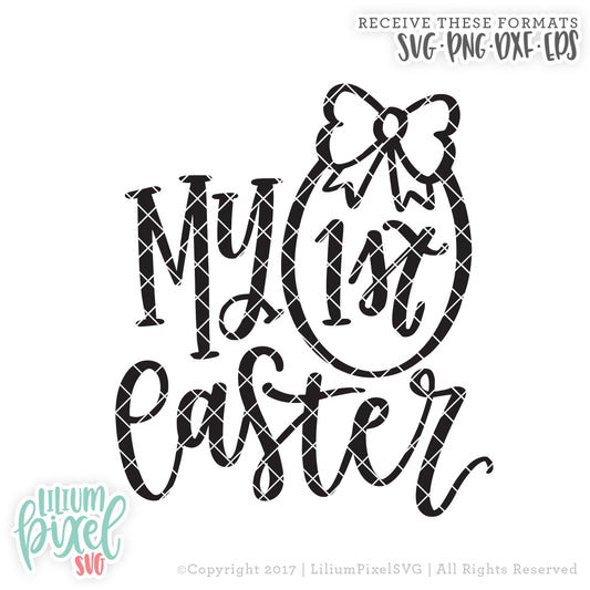 My First Easter Egg - SVG PNG DXF EPS Cut File • Silhouette • Cricut • More