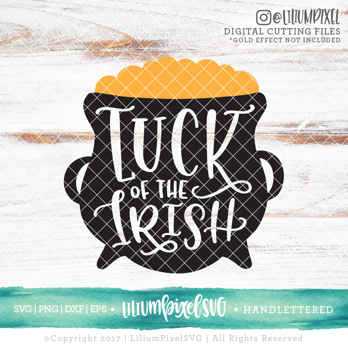 Pot of Gold - Luck of the Irish - SVG PNG DXF EPS Cut File • Silhouette • Cricut • More