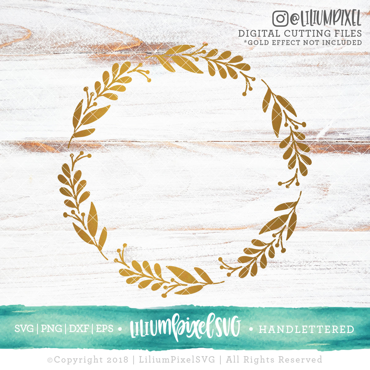 Spring Wreath 1 - SVG PNG DXF EPS Cut File • Silhouette • Cricut • More