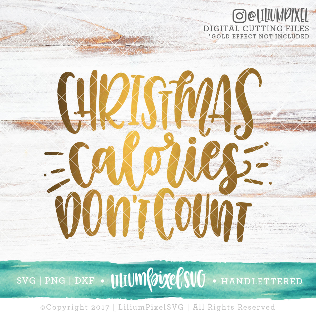 Christmas Calories Don't Count - SVG PNG DXF EPS Cut File • Silhouette • Cricut • More