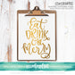 Eat Drink and Be Merry - SVG PNG DXF EPS Cut File • Silhouette • Cricut • More