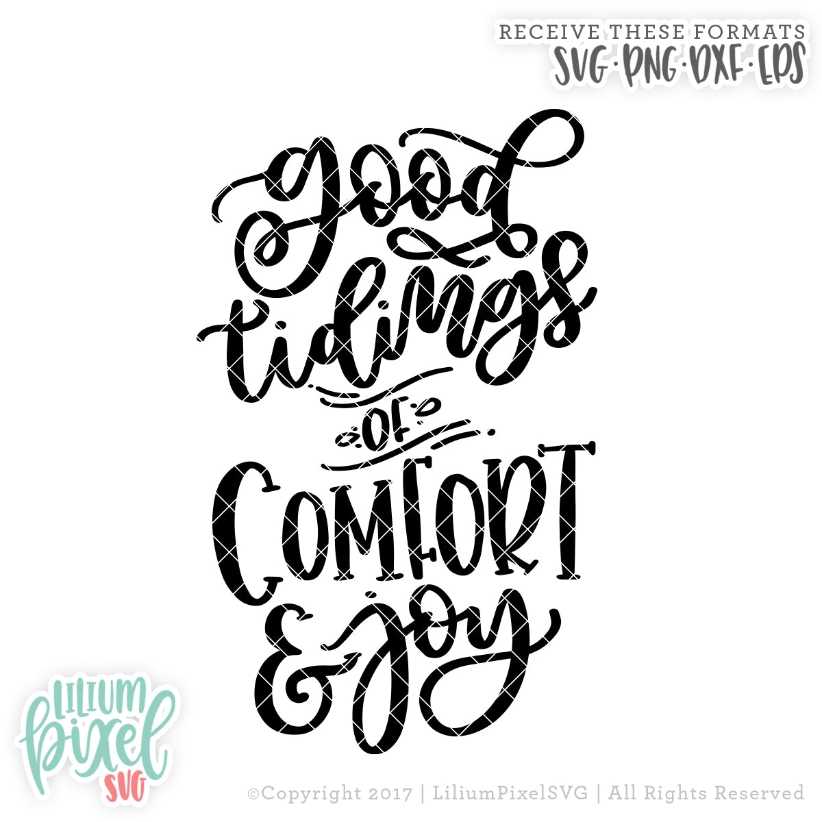 Good Tidings of Comfort and Joy - SVG PNG DXF EPS Cut File • Silhouette • Cricut • More