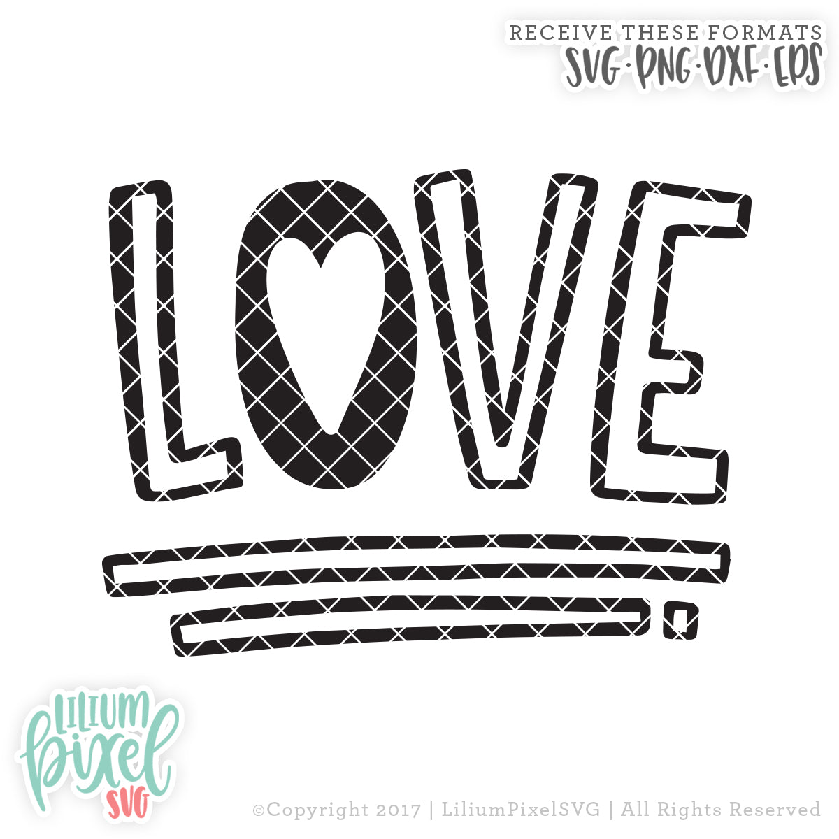 Love Block Letters - SVG PNG DXF EPS Cut File • Silhouette • Cricut • More