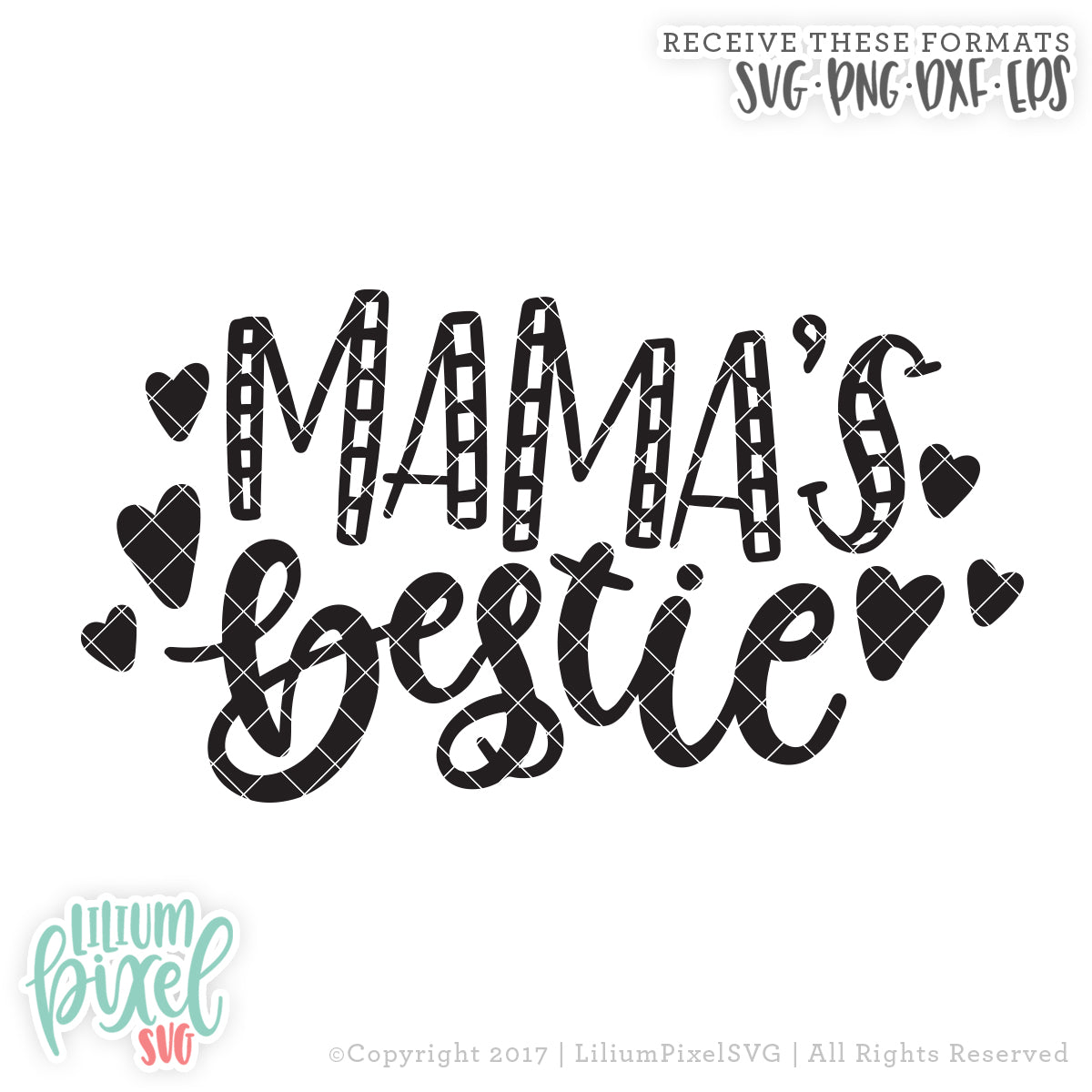 Mama's Bestie - SVG PNG DXF EPS Cut File • Silhouette • Cricut • More